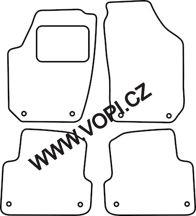 Autokoberce Škoda Fabia II 11/2007 - 10/2014 Colorfit Fun (4310)